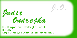 judit ondrejka business card